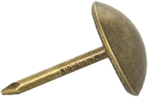 Vista 22 de MroMax 120 tachuelas de clavos para tapicería de 0.47 pulgadas de diámetro, hierro de estilo vintage, de metal, redondos, de 0.67 pulgadas de altura