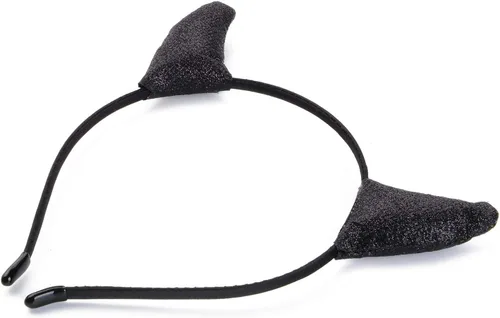 Vista 3 de Diadema de cuernos de diablo para Halloween, cosplay, disfraz de diablo con purpurina para hombres, mujeres, niños pequeños y adultos
