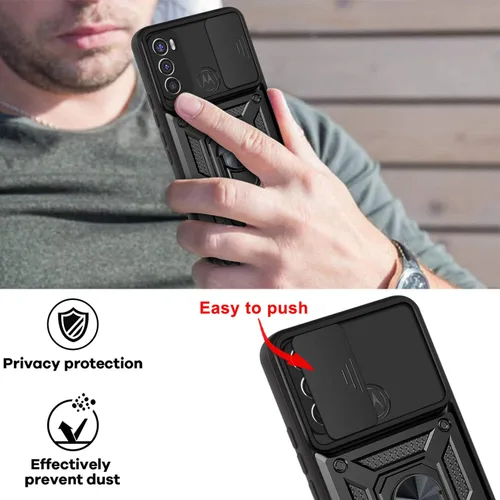Vista 10 de Ysnzaq Funda para Motorola Moto E20/E30/E40 con cubierta deslizante
