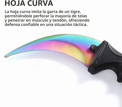 Vista 2 de TOPOINT - Cuchillo de entrenamiento Karambit sin vanguardia Karambit Cuchillo de entrenamiento de práctica sin herramienta de entrenamiento