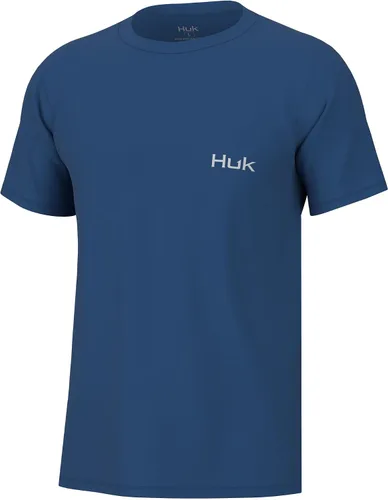 Vista 21 de HUK Mens Fishing Graphic Tee, Performance Short Sleeve, Quick-Dry Bass Bones - Búho nocturno