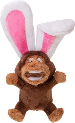 Vista 8 de goDog Crazy Hairs León Juguete de Perro de Peluche Silencioso, Tecnología de Guardia de Masticado - Marrón Claro, Pequeño Tan Lion (pelos locos)