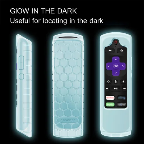 Vista 6 de CaseBot - Funda de silicona para control remoto Roku Voice RCA1R/RCAL7R, Express HD/4K+ Ultra LT Enhanced Voice, Express 3930, Premiere+ 3921
