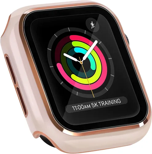 Vista 8 de ORIbox Funda rígida de policarbonato con protector de pantalla de vidrio templado compatible con Apple Watch Series 6, Apple Watch Series 5, Apple