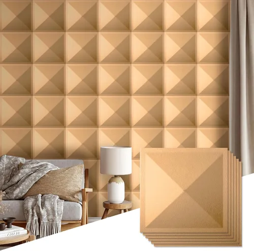 Vista 12 de Paquete de 12 paneles de pared 3D para decoración de pared interior, paneles de pared decorativos para oficina, sala de estar, dormitorio, vestíbulo