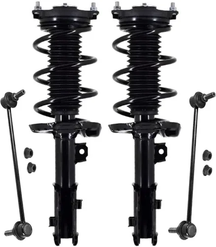 Vista 78 de Detroit Axle - Kit de 4 piezas RWD Puntales Delanteros Barras Estabilizadoras para Ford F-150 2021 2022 2023 2024, 2 Puntales con Resorte Helicoidal