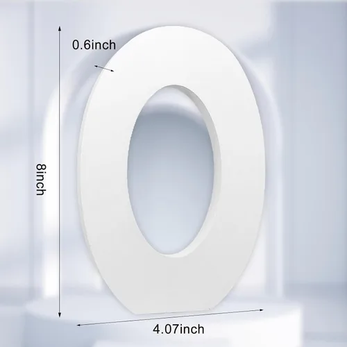 Vista 2 de AOCEAN Números de madera blanca de 8 pulgadas, número de madera sin terminar para pared, números decorativos de pie, rebanadas, decoración