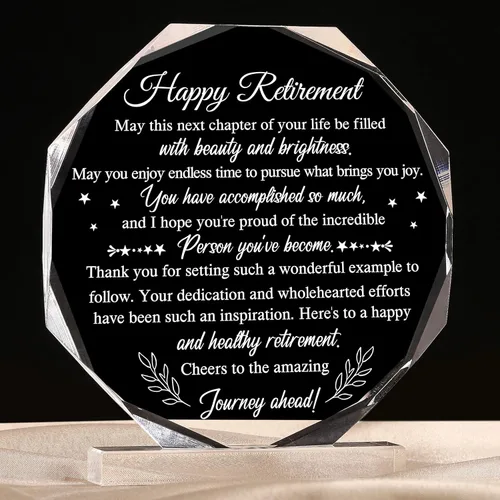 Vista 10 de Chunful Regalos de feliz jubilación para hombres y mujeres, placa de recuerdo y jubilación, regalos inspiradores para profesores jubilados, policía