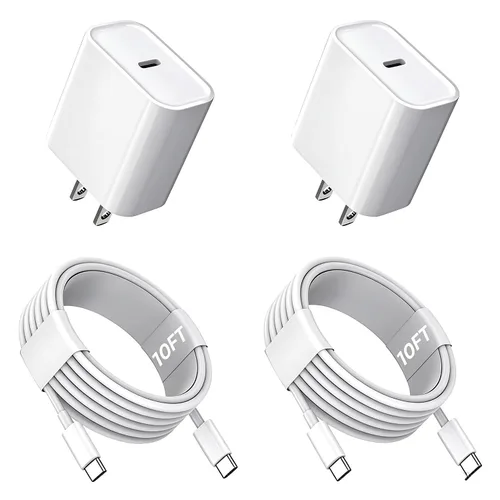 Vista 17 de Cargador rápido para iPhone [certificado Apple MFi], cargador de iPhone 2-Paquete de 2 unidades de 10 pies