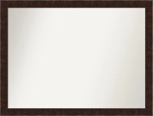 Vista 232 de Amanti Art Espejo de baño de bronce para sobre fregadero, 24 x 24 pulgadas, espejo de tocador cuadrado estrecho de bronce Manhattan, marco de madera