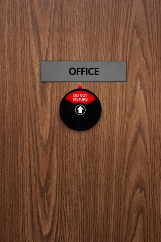 Vista 5 de Kichwit Letrero de privacidad para puerta de oficina, 5 pulgadas, negro