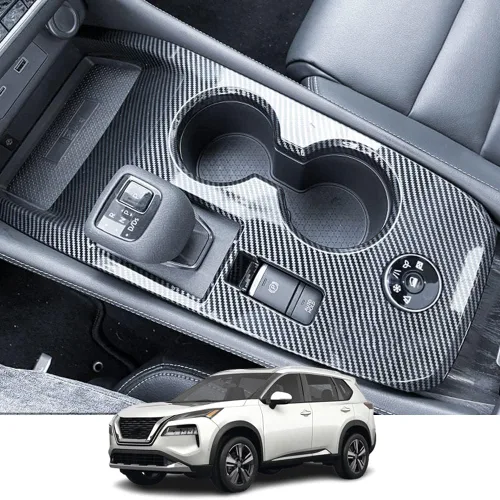 Vista 9 de Accesorios interiores personalizados para Nissan Rogue 2021 2022 2023, cubierta de salida de aire acondicionado ABS, cubierta de marco, cubierta