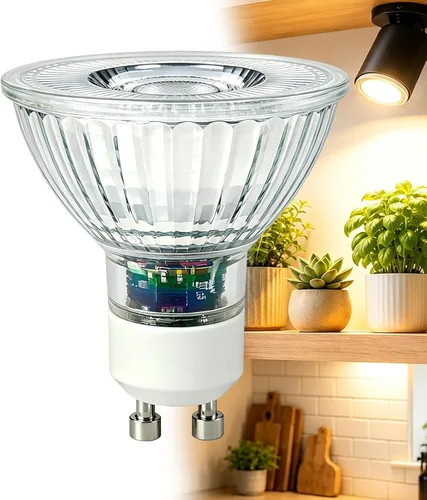 Vista 8 de Bombilla LED GU10 para cultivo, espectro completo regulable para Blanco marfil