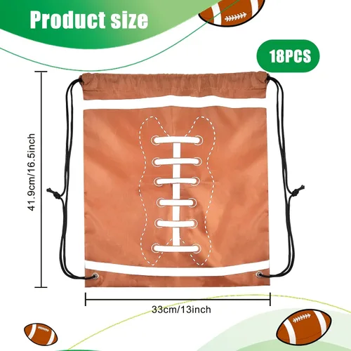 Vista 3 de 18 bolsas de fútbol con cordón, mochilas con cordón de fútbol, regalos de fiesta, bolsas de regalos de fútbol para gimnasio, bolsas de recuerdos