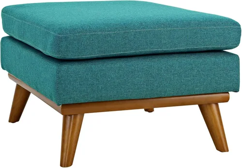 Vista 28 de Modway Engage - Otomana tapizada con tela de estilo moderno de mediados de siglo en azul celeste