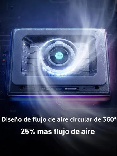Vista 8 de llano Almohadilla de refrigeración para laptop V12 Ultra con control