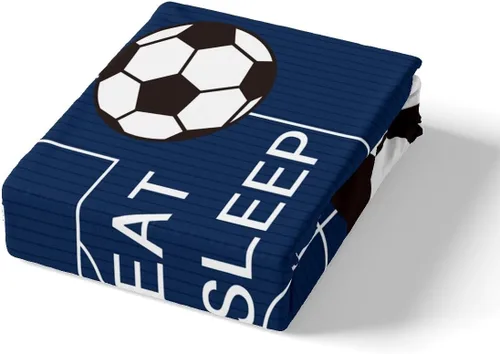 Vista 5 de jejeloiu Juego de ropa de cama de fútbol para niños, tamaño individual, juego de funda de edredón de fútbol para niños y niñas, funda de edredón
