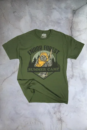 Vista 4 de STAR WARS Endor Forest Summer Camp Ewok - Camiseta divertida para adultos para hombres y mujeres