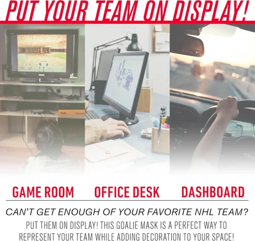 Vista 5 de Franklin Sports mini máscara para portero con logo de la NHL