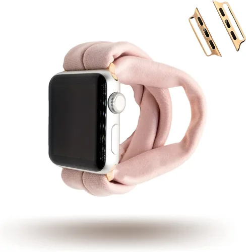 Vista 11 de Banda de yoga rosa rubor para Apple Watch Series 1-8, 1.496 in 1.575 in 1.614 in 1.654 in 1.732 in 1.772 in