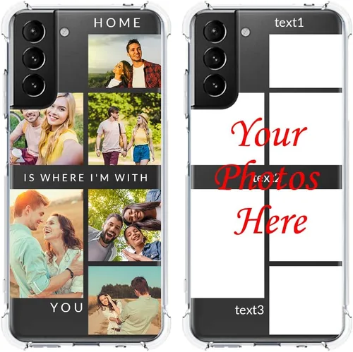 Vista 14 de Funda de teléfono personalizada para Samsung Galaxy S21 [no compatible con S21 Ultra], funda de TPU suave con parachoques ultradelgada, collage