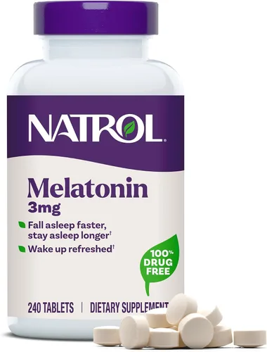 Vista 12 de Natrol Melatonina tabletas de alivio rápido, Nat-4404, 3 mg, 1, 1