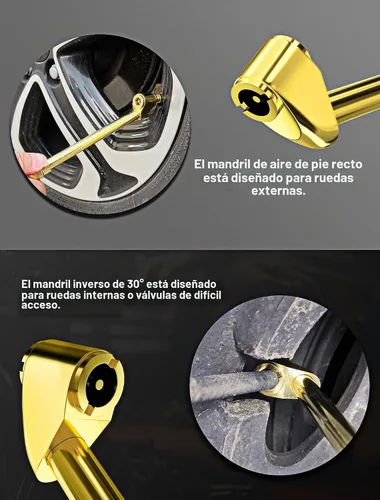 Vista 3 de Juego de mandril de aire de conexión de 2 vías, bola cerrada NPT hembra de 1/4 de pulgada, cabezal doble resistente y macho estándar, kit de llenado