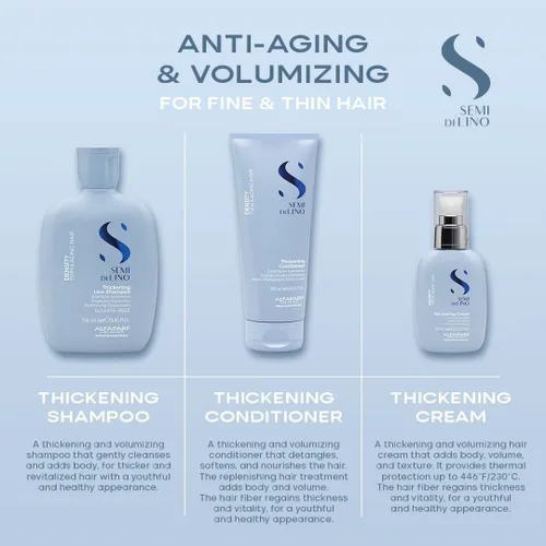 Vista 7 de Alfaparf Milano Semi di Lino - Crema espesante de densidad para cabello fino, protección térmica, construye el cuerpo, rellena el cabello, producto