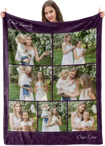 Vista 45 de Manta personalizada con imagen, mantas personalizadas para adultos y niños, manta de fotos personalizable, mantas personalizadas como regalo