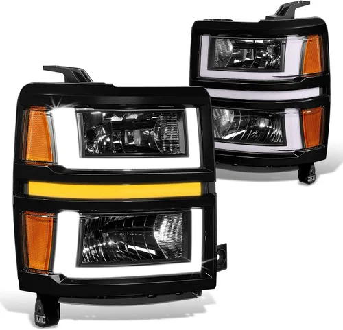 Vista 11 de DNA MOTORING HL-HPL-CSIL14-BK-AM Conjunto de faros delanteros, lado del conductor y del pasajero HPL-BKAM