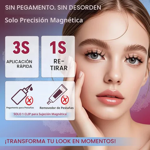 Vista 7 de Mayhug Pestañas magnéticas 3 pares con aplicador y rizador, kit