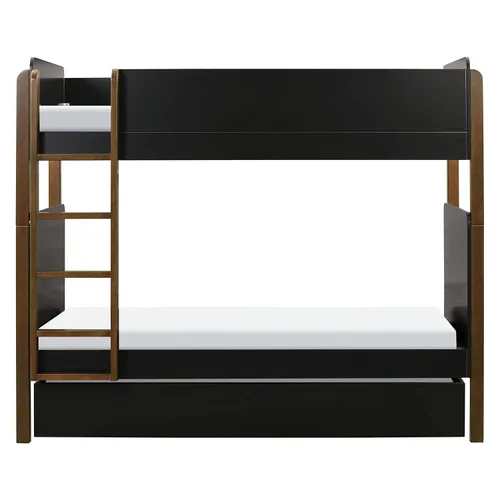 Vista 10 de Babyletto Tiptoe - Cama nido de almacenamiento, tamaño individual, color negro