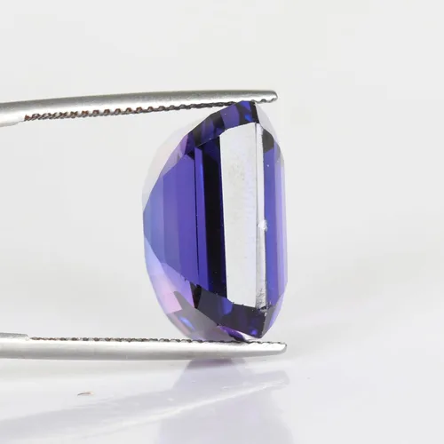 Vista 3 de GEMHUB 38.7Ct Cuadrado Azul Tanzanita Piedra Preciosa Laboratorio Tanzanita Piedra Tanzanita para Joyas de Tanzanita Piedra preciosa azul oscuro