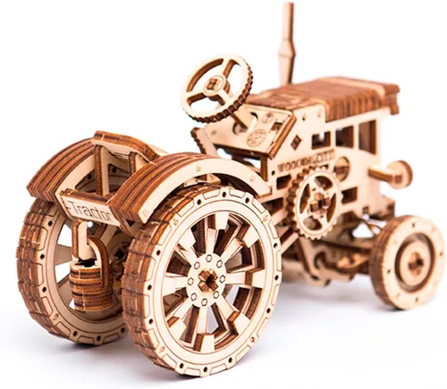 Vista 8 de WOODEN.CITY Rompecabezas 3D de tractor para adultos, modelo mecánico de tractor agrícola para adultos y adolescentes, kit de bricolaje de 148 piezas