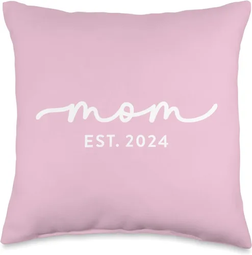 Vista 4 de Mom Est 2024 Custom Mom Personalized Mother’s Day Customized Throw Pillow