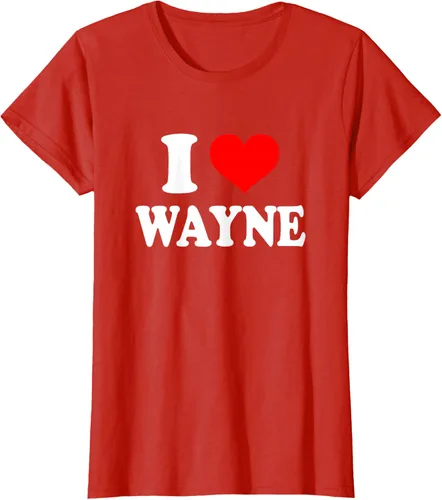 Vista 92 de Wayne - Camiseta I Heart Wayne - I Love Wayne, Negro, S