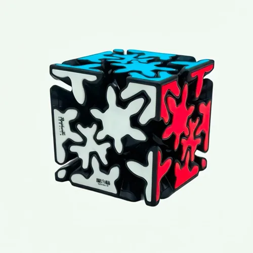 Vista 2 de Willking Crazy Gear Cube de 3 x 3 con estructura de engranaje tridimensional, diseño de azulejos incrustados, cubo mágico de 3 x 3 x 3 pulgadas