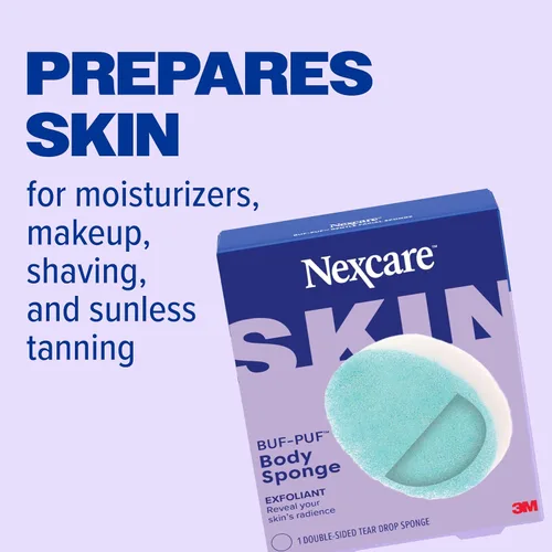 Vista 9 de Buf-Puf Esponja corporal, esponja de baño, desarrollada por dermatólogos, limpia la piel de la suciedad y el exceso de aceite, reutilizable