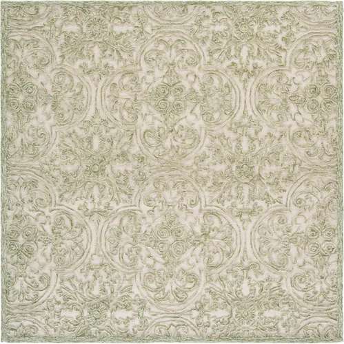 Vista 11 de SAFAVIEH Trace Collection - Alfombra decorativa de 2 x 3 pies, color marfil, lana hecha a mano, ideal para zonas de alto tráfico en entrada, sala