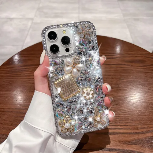Vista 5 de Funda para Samsung Galaxy Note 20 Bling Design Bling Diamond Glitter Soft Trunk Cover con soporte de anillo y soporte de piel de teléfono