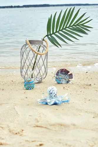 Vista 2 de Beachcombers Figura de pez soplado de vidrio L5.9 X W2.56 X H4.72 Transparente