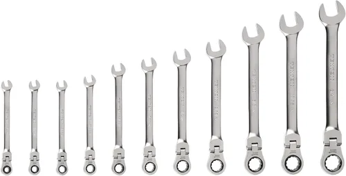 Vista 19 de TEKTON Juego de llaves combinadas con cabeza flexible de 12 puntos con bolsa, 19 piezas (6-24 mm) WRC95403