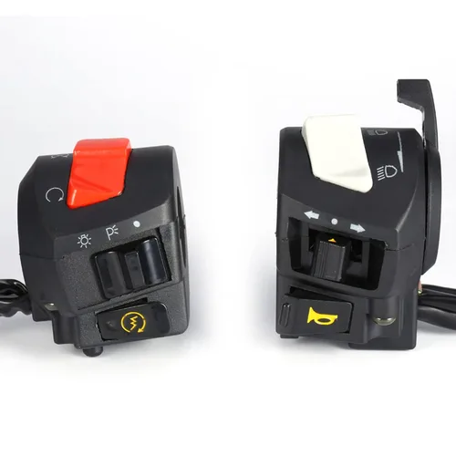 Vista 6 de Fydun Interruptor de control de luz de giro para manillar de motocicleta, interruptor universal para montaje en manillar, 1 par, lado izquierdo