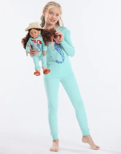 Vista 5 de Babyroom Pijamas de algodón a juego para niñas y niños pequeños, 4 piezas, ropa de dormir de Navidad