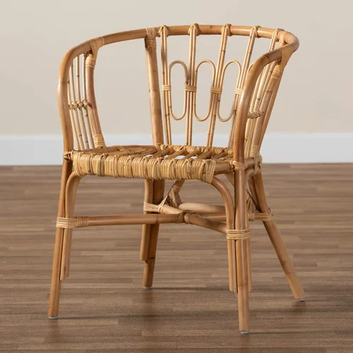 Vista 8 de Bali & pari Silla de comedor de ratán natural moderna y contemporánea Luxio
