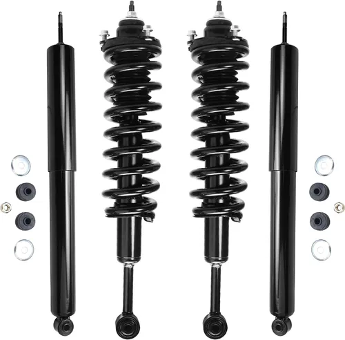Vista 36 de Detroit Axle - Puntales y Amortiguadores para Chevy Traverse Buick Enclave GMC Acadia Saturn Outlook 2007-2012, 2 puntales delanteros con resorte