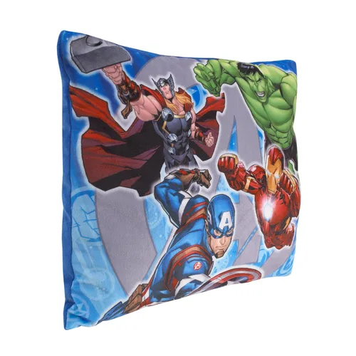 Vista 2 de Marvel The Avengers I Am A Hero - Almohada decorativa azul, verde y roja