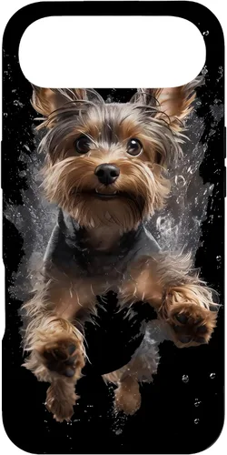 Vista 27 de Funda submarina para iPhone 16 Yorkshire Terrier buceo para perros