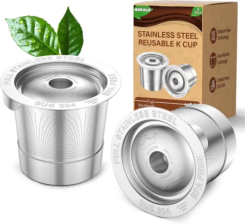 Vista 9 de Cápsulas K reutilizables para Keurig: Cápsulas K recargables de acero inoxidable completo, filtro de café reutilizable para máquinas de café Keurig