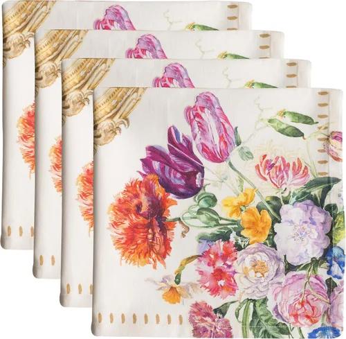Vista 140 de Maison d' Hermine Juego de 4 servilletas de tela 100% algodón, suaves y duraderas, servilletas cuadradas reutilizables para uso diario, lavables